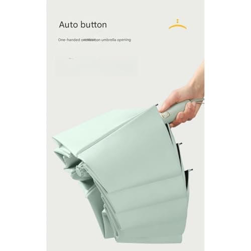 Gyios Umbrella Automatic Windproof Travel Portable Compact Folding Auto Open Close 10 Ribs Uv Protection Sun Rain Handle Women Men-khaki — view 4