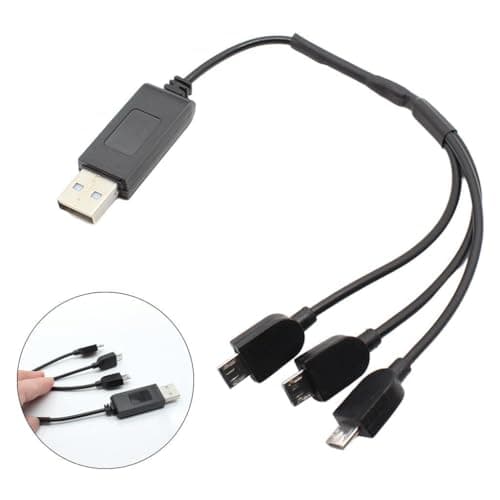 KIXZSAZ RC Model Car Airplane Balance Charger RC Toys USB Charging Cable With Portable Charging USB Charger Can Charge 3 Batteries At Same Time. Light Weight And Portable To Carry. And Durability In — view 4
