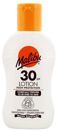 Malibu Sun SPF 30 Lotion, High Protection Sun Cream, Moisturising Body Lotion with Vitamin E and Aloe Vera, Water Resistant, 100ml