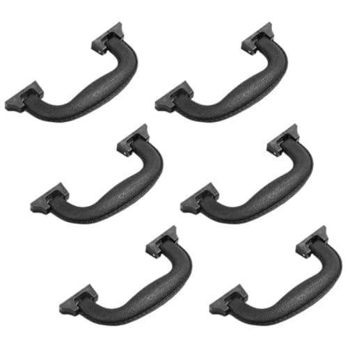 ibasenice Suitcase Handle Grip with Foldable Design 6pcs Black Plastic and Easy Installation, Replacement Luggage Handle for Bags and Suitcases, for Travel and DIY Repairs