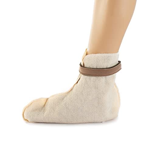 Kozee Komforts Thermal Fleece Bed Socks - Natural Fleece Material, Adjustable Hook and Loop Fastening, Soft and Gentle for Sensitive Feet - Mens/Gents Size 7-11