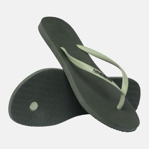 Havaianas Slim Logo Pop Up Women Flipflop Olive Green 6/7 UK — view 4