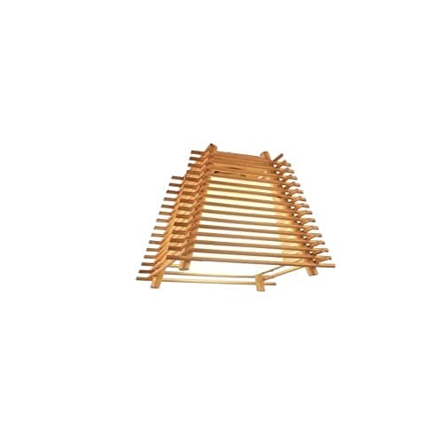 GHBSDNEPP Chinese Style Retro Trapezoid Bamboo Light Led Single Head Lamp Creative Tea Bar Ceiling Light Adjustable Kitchen Chandelier