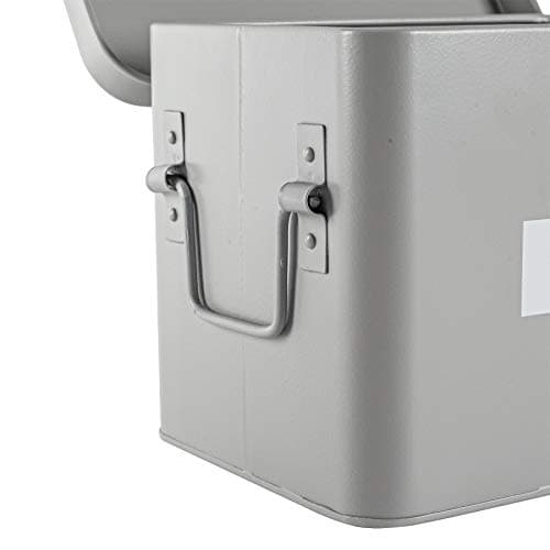 Harbour Housewares Vintage Metal First Aid Box - 23cm - Grey - Compact Medical Storage Tin with Removable Tray & Handles - Steel Emergency Medicine Storage Plasters, Pills & Essentials — view 5