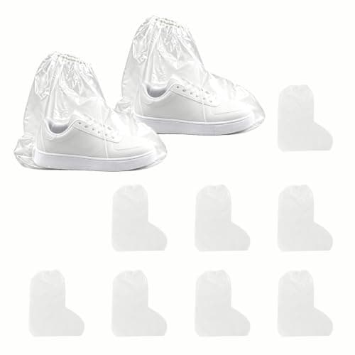 Waterproof Shoe Covers, Plastic Shoe Covers Disposable Non Slip, 5 Pairs