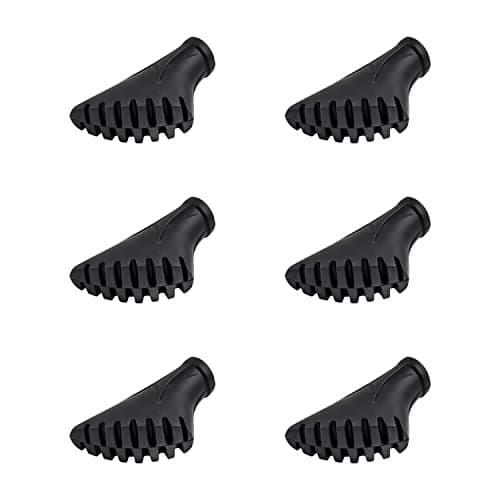 CRESTGOLF Pack of 10 Pieces of Nordic Walking Pads for Asphalt Trekking Pole Rubber ferrule for Asphalt and Stone Trekking Poles (6 pack)
