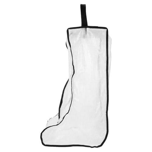 Black Boots with Zipper Bag Storage PVC for Travel and Home
