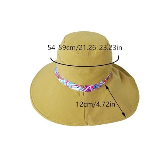 Women's Double Side Fisherman Sun Hat with Large Brim, Foldable for Beach,Double-Side Reversible | UPF 50+ Sunscreen | Large Brim | Foldable & Packable | Ideal for Beach, Travel & Casual Summer Grey — view 5