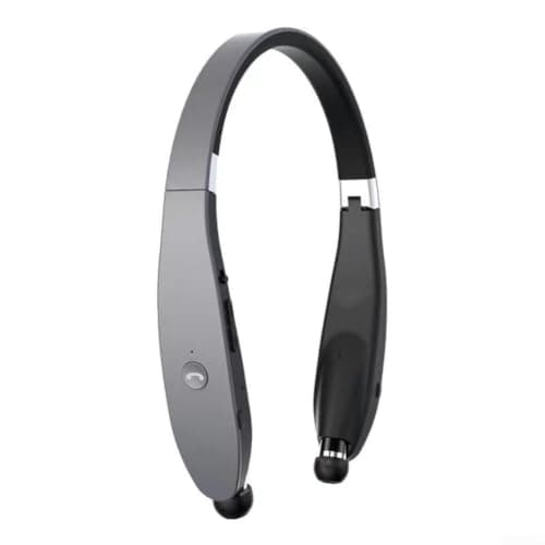 ABS Lightweight Sport Headphones Foldable Design for Travel(black)