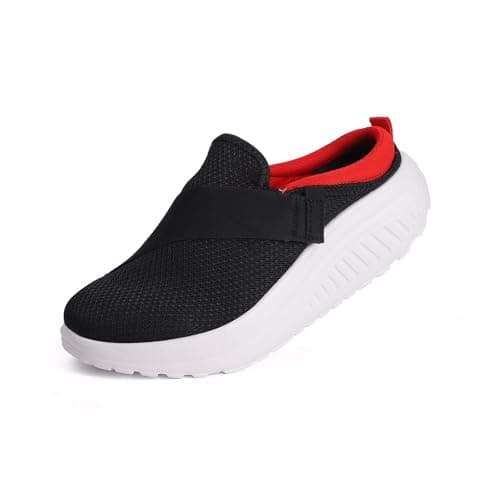 Breathable Mesh Slip On Slippers for Men and Women, Quick-Dry Casual Sandals with Flexible Sole for Indoor, Outdoor, Beach, and Travel Use (Red, 7) — view 5