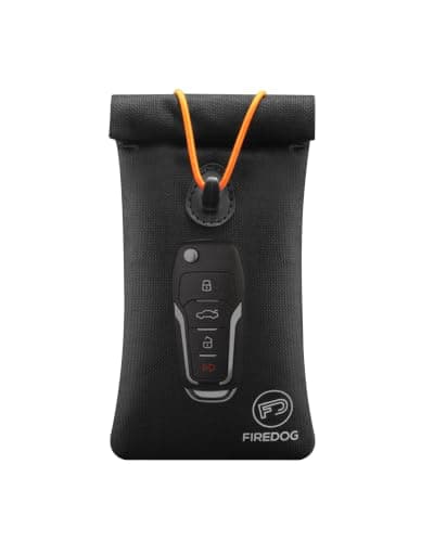 FIREDOG Faraday Pouch for Car Keys and Cell Phone, Key Signal Blocking Bag, Anti Theft Car Protection, Cell Phone WiFi/GSM/LTE/NFC/RFID/Keyless Entry Fob Signal Blocking Bag (Black)
