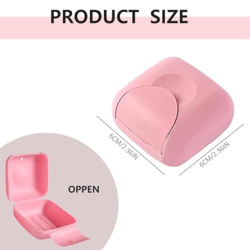 4PCS Travel Soap Case, Soap Bar Travel Soap Dish with Lid Waterproof Leakproof Square Small Soap Box Container Holder Closable Soap Holder Portable Soap Dish Travel for Shower Outdoor Hiking Camp Gym — view 2