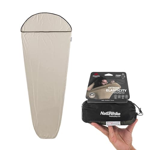 Naturehike Ultralight Hut Sleeping Bag Liner only 390g High Elasticity Travel Sleeping Bag with Small Pack Size for Backpacking, Hostels and Camping
