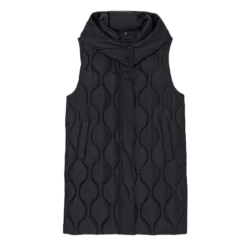Cocila Lightweight Gilets Womens Sleeveless Down Vest Packable Coat (Black, M) Jackets For Women Uk Cream Women'S Jumpers Ladies Thermal Vests Red Cardigan Zip Up Fleece Pink Jacket Heating — view 3