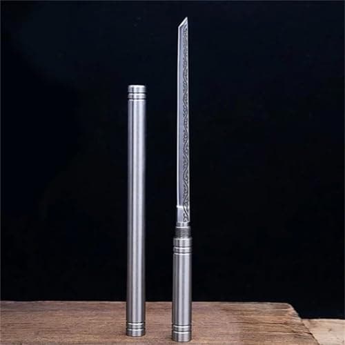 Portable Stainless Steel Fruit Knife with Sheath for Outdoor Camping Silver — view 3