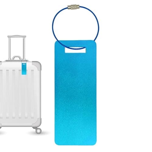 Luggage Tag, Portable Erasable Safe Aluminium Identifier, Metal Suitcase Tag - For Travel Trips Holiday Bags Suitcase Airports Airplanes — view 6