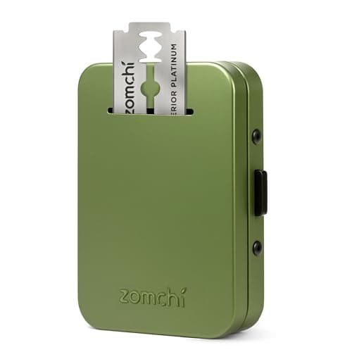 ZOMCHI Razor Blade Bank for Used Double Edge Blades, Olive Green