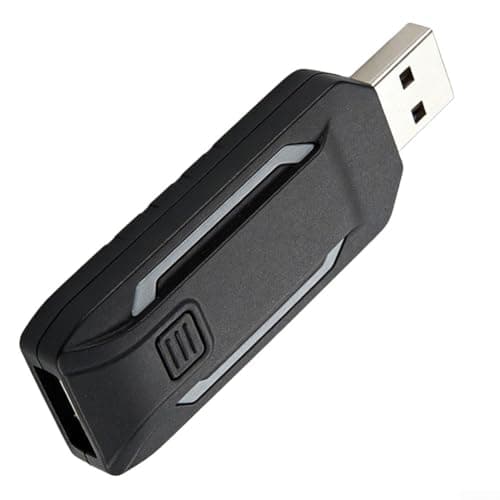 N7 Racing Wheel Adapter for P5 One-Click Connect ABS Steering Wheel Receiver for PXN for v3 V9 V900 Compact Racing Dongle 7.8cm for Travel Gamers USB Sim Racing Adapter with Blue LED Status Light — view 2