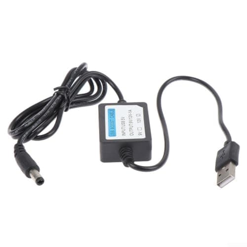 Portable USB Power Step-Up Cable 5V to 12V Converter for Wireless Router - Stable 1A Output Cord for Baby Monitor CCTV Camera(5V to 9V) — view 2