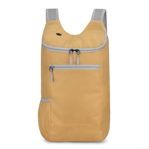 Todikaper Foldable Hiking Backpack 14L Waterproof Lightweight(Khaki)