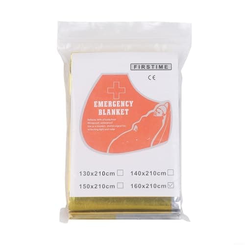 Survival Blanket Gold Aluminum Mylar Thermal Insulating Sheet For Camping Hiking First Aid Kit Outdoor Safety Gear 160x210cm(Gold （160 * 210cm）) — view 2