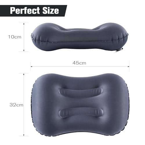 JetsCush Camping Pillow Inflatable Lightweight Travel Pillow Grey — view 6