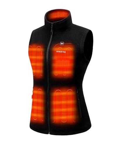 Venustas Women's Recycled Fleece Heated Vest with Battery Pack 7.4V, Lightweight Insulated Heated Fleece Gilet, Heated Body Warmer for Women Winter Outdoor(XL) — view 6