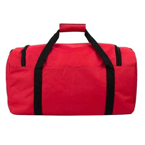 20 Inch, 40 Liter Duffel Bag for Men, Women, Teens – Travel Weekender Overnight Carry-on Shoulder Duffel Tote Bag (Red) — view 5