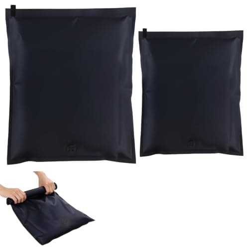 2 Pcs No Pump Vacuum Storage Bags for Travel, Small Vacuum Bags for Travel
