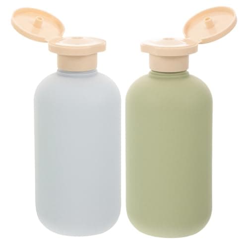 Didiseaon 2 Pack 300ml Flip Cap Travel Squeeze Bottles for Shampoo