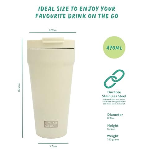 Polar Gear 470ml Coffee Cup Travel Mug, Insulated Coffee Cup w/Closure Lid — view 2
