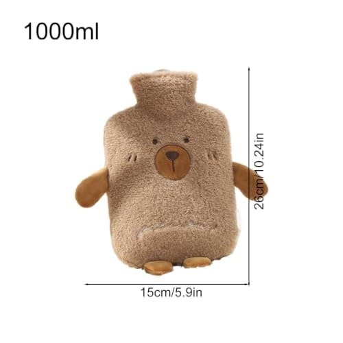 Hot Water Bottle 1L Leak Proof Soft Cartoon Pack — view 5