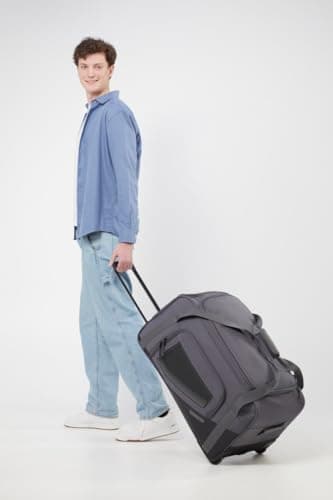 American Tourister City Racer - Travel Bag with Wheels 55 cm, 50 L - Carry-on with Lots of Storage Space and Shoe Compartment - Water-Repellent, smart Sleeve, Robust - Black — view 2