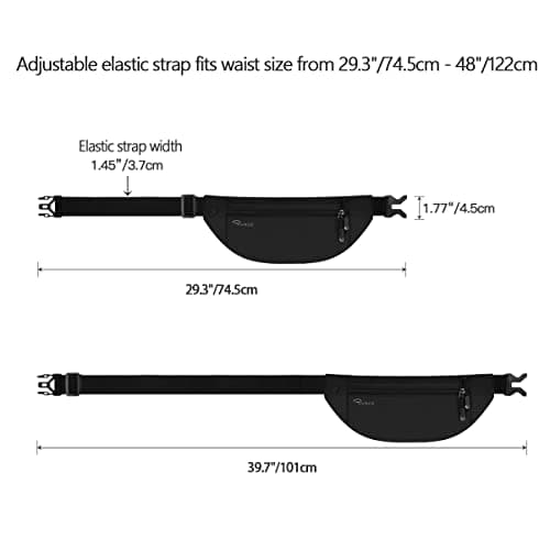 RYACO Money Belt for Men & Women Travel Hidden Wallet Secure — view 4