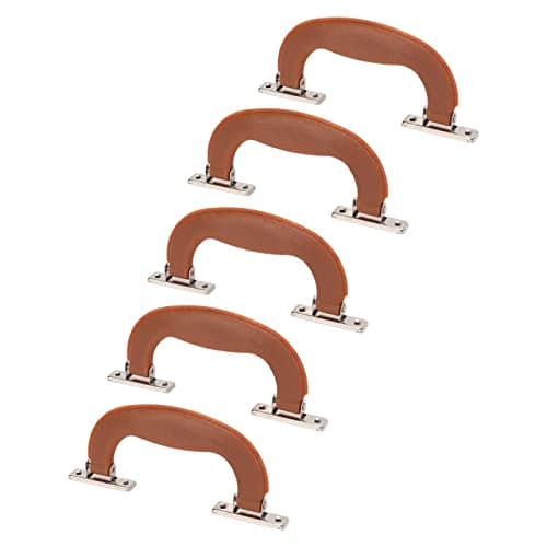 Karlak Suitcase Handle, Vintage Style, Easy Pull Design (Brown Red)