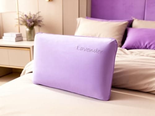 Pinkfairy Scented Infused Memory Foam Pillow – Orthopaedic Neck & Back Support, Cushion for Side, Back & Stomach Sleepers, Pressure Relief Cushion, Lavender, 60cm x 40cm x 13cm — view 2