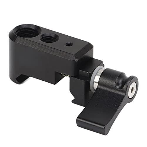 Denash NATO Rail Clamp, 1/4 3/8 Screw Hole, Portable Quick Release Aluminum Alloy NATO Clamp for Camera Cage for Vlog Shooting — view 6