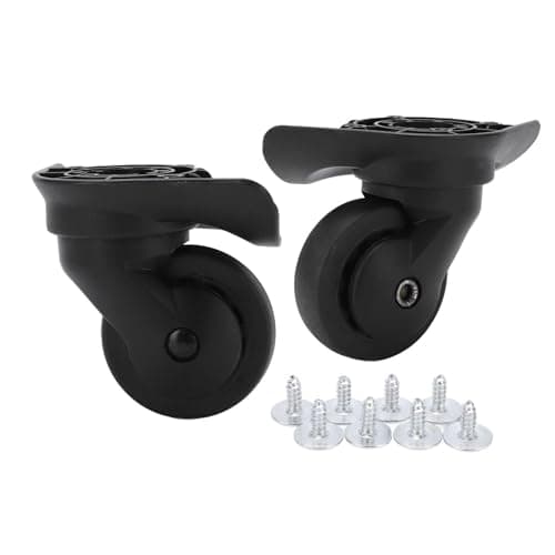 1 Pair A52 Suitcase Wheels, 7.5x5cm Mute Luggage Swivel Casters with Screw Portable Trolley Casters Replacement for Travel Luggage Suitcase — view 5