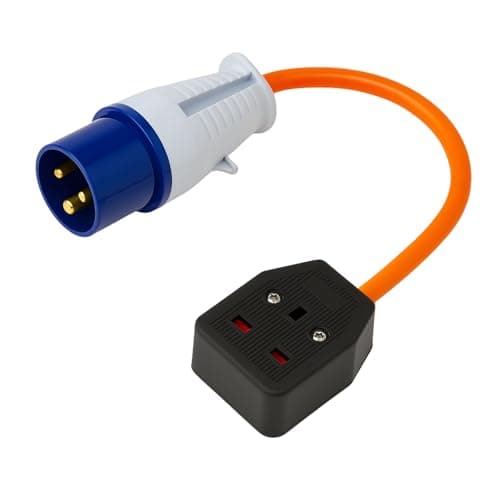 HowseHold 16amp to 13amp Adapter 3 Pin to UK Socket Converter 110v To 240v Converter Hook Up Camping, Generators & Caravan Mains Hookup 250V 16A Electric 16amp Plug Sockets