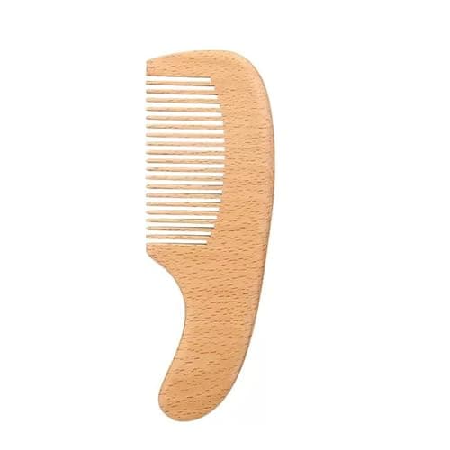 Sustainable Baby Grooming Set with Beechwood Comb and Woolen Brush for Safe Bathing and Daily Hair Care Baby Grooming — view 2