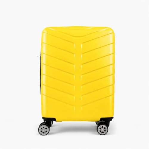 Set of 3 Pcs Luggage Hardshell Suitcase Light Weight, Yellow — view 5