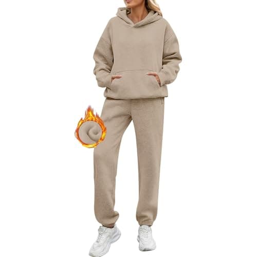 Lounge Wear Sets For Women Uk,Co Ord Sets For Women Uk Lounge Wear Sets Ladies Heated Hoodie Womens Leisure Tracksuit Set Winter Jumpers Wide Leg Joggers Tracksuit Bottoms Matching Set Airport Outfits — view 2