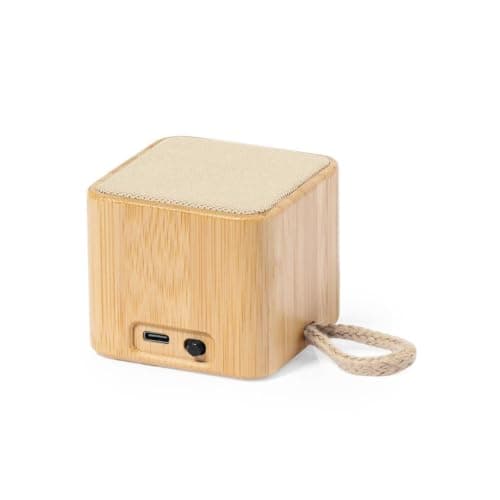 Sawfish Personalised Speaker Teoden Portable Bamboo Bluetooth Speaker, Rechargeable Battery, Micro USB Charging, Natural Wooden Cube Speaker — view 4