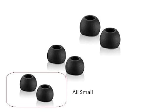 Just Accessories 18 X Black Replacement Silicone In-Ear Earphone Headphone Earbuds Tips Gels Eartips Rubber Spare (All Small) — view 2