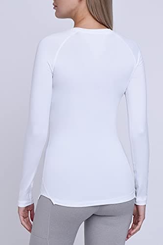 TCA Super Thermal Top Women - Ladies Thermal Vest - Thermals Womens - Ski Base Layer Women - Workout Tops for Cold Weather - Cloud White, L — view 2