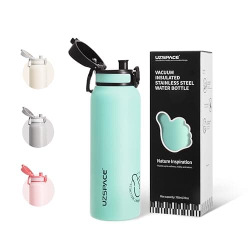 UZSPACE Metal Water Bottle, 316 Stainless Steel Drinks Bottle, 700ml
