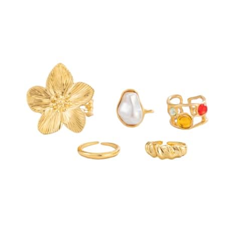 alloneslife Toe Jewelry Set Open Cuff Foot Accessory, Light gold 7112 — view 6
