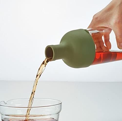 Hario FIB-75-OG 750 ml 1-Piece Glass Filter-In Tea or Water Bottle, Olive Green — view 3