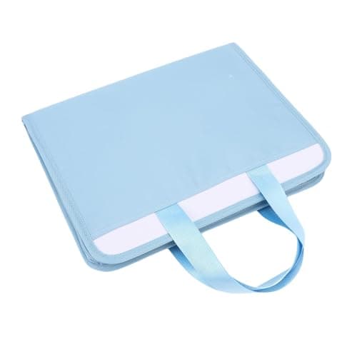 XUMIUZIY Accordion File Organizer Large Capacity Portable Expandable Canvas Document Folder for Home School Office Blue 13 Pockets — view 3
