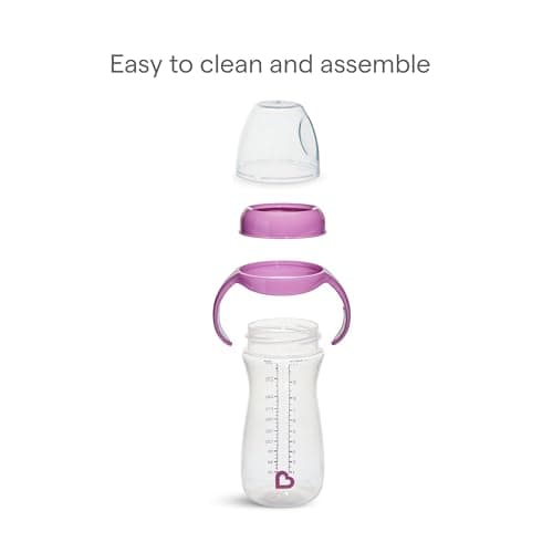 Munchkin 2 Pack Gentle Transition Baby Cups |Clear Bottle|296ml|Pink/Purple — view 2